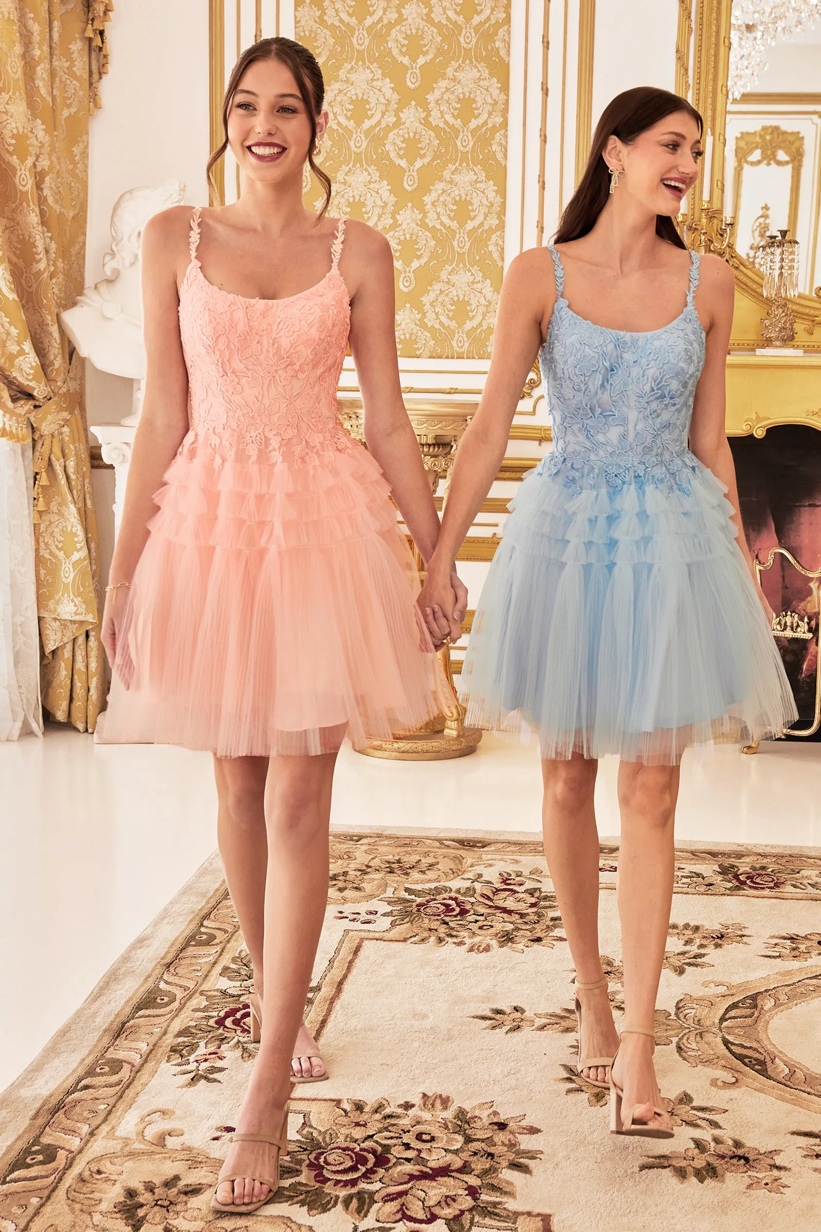 CINDERELLA DIVINE 9310 A-Line Scoop Neckline Short Dress