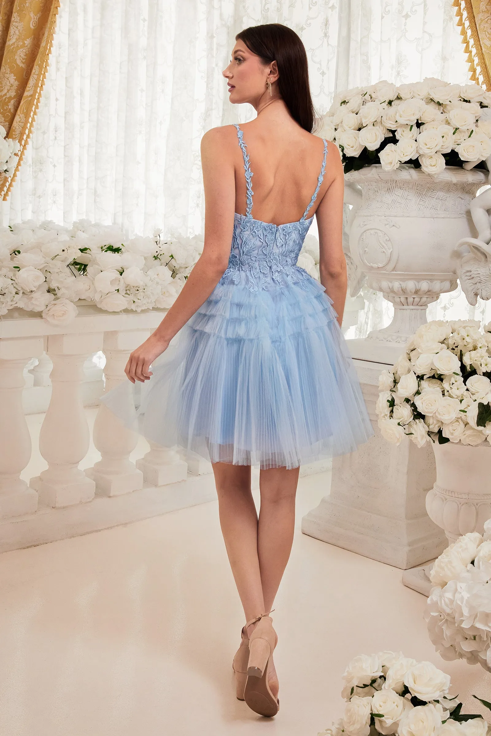 CINDERELLA DIVINE 9310 A-Line Scoop Neckline Short Dress