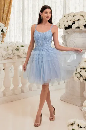 CINDERELLA DIVINE 9310 A-Line Scoop Neckline Short Dress