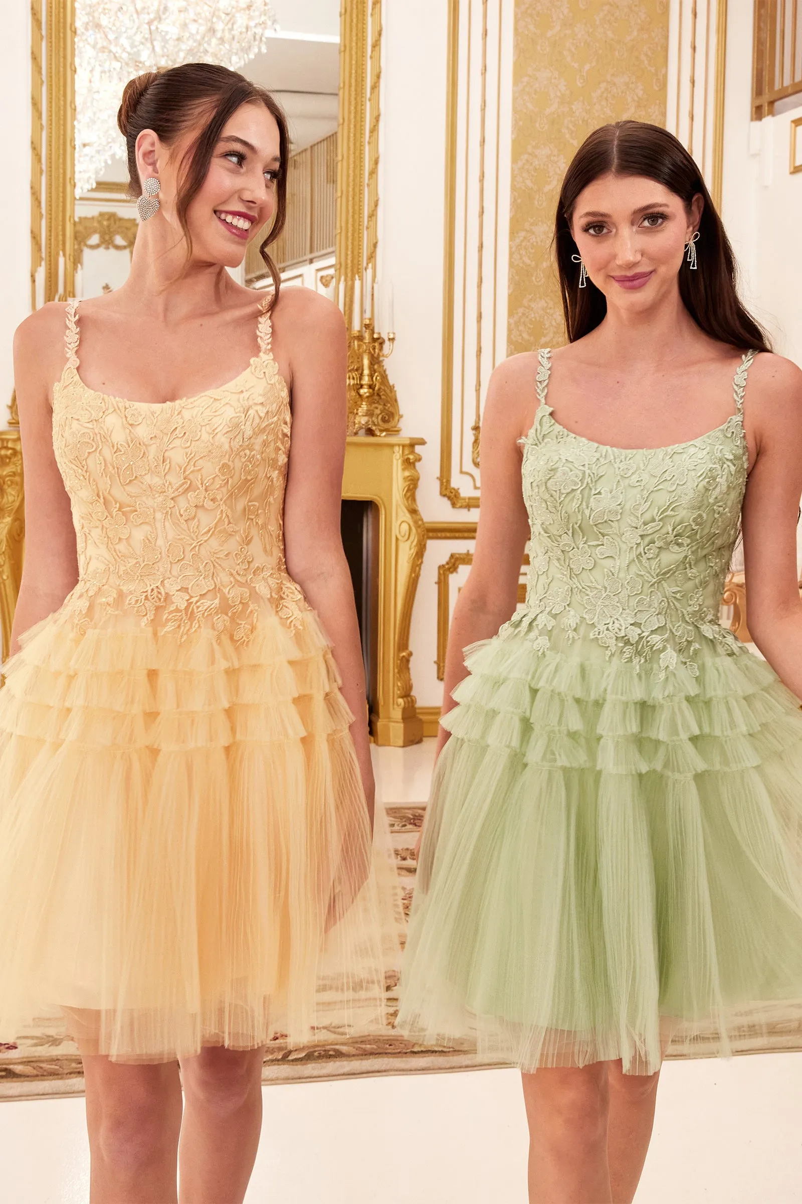 CINDERELLA DIVINE 9310 A-Line Scoop Neckline Short Dress
