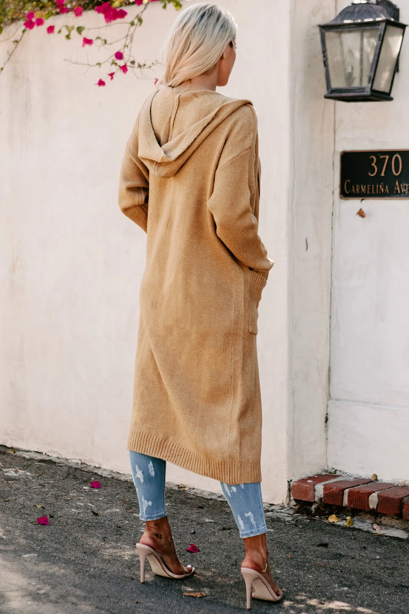 Hard To Handle Hooded Cardigan (Taupe)
