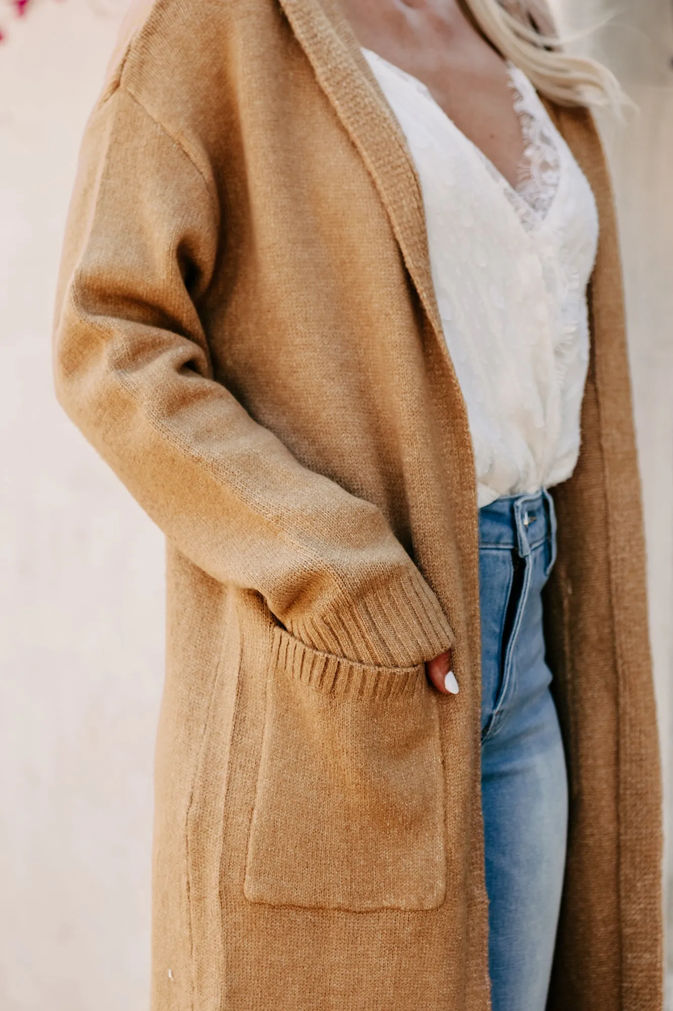 Hard To Handle Hooded Cardigan (Taupe)