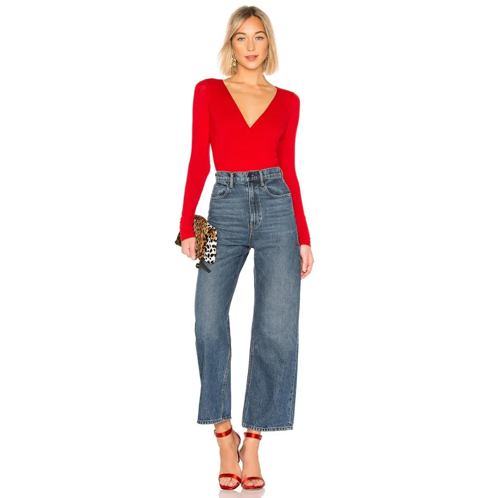 Long Sleeve Wrap Bodysuit
