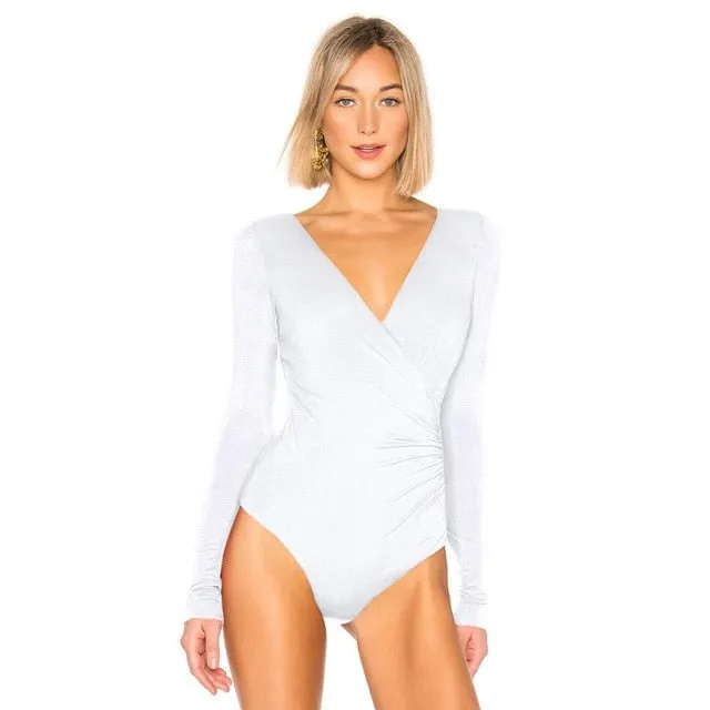 Long Sleeve Wrap Bodysuit