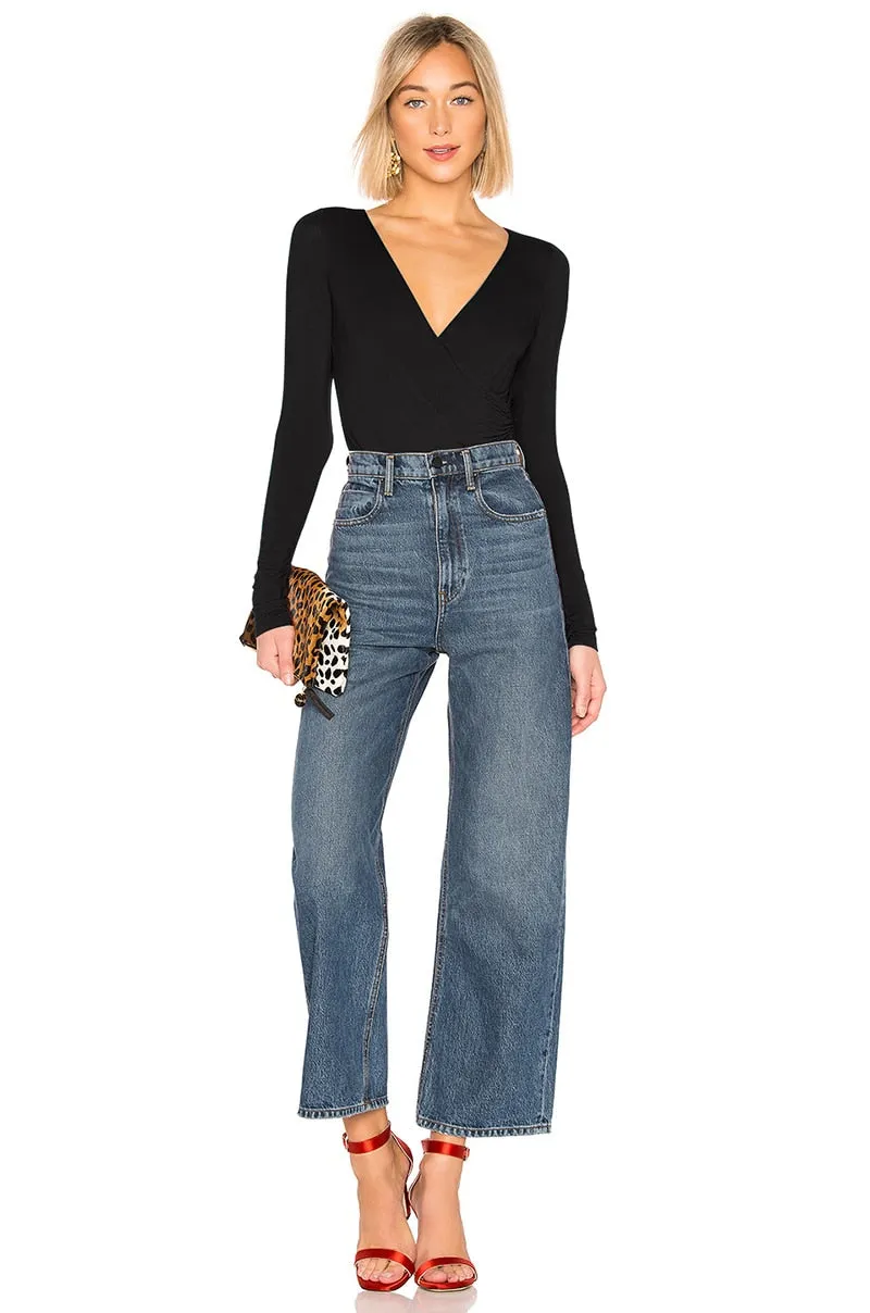 Long Sleeve Wrap Bodysuit