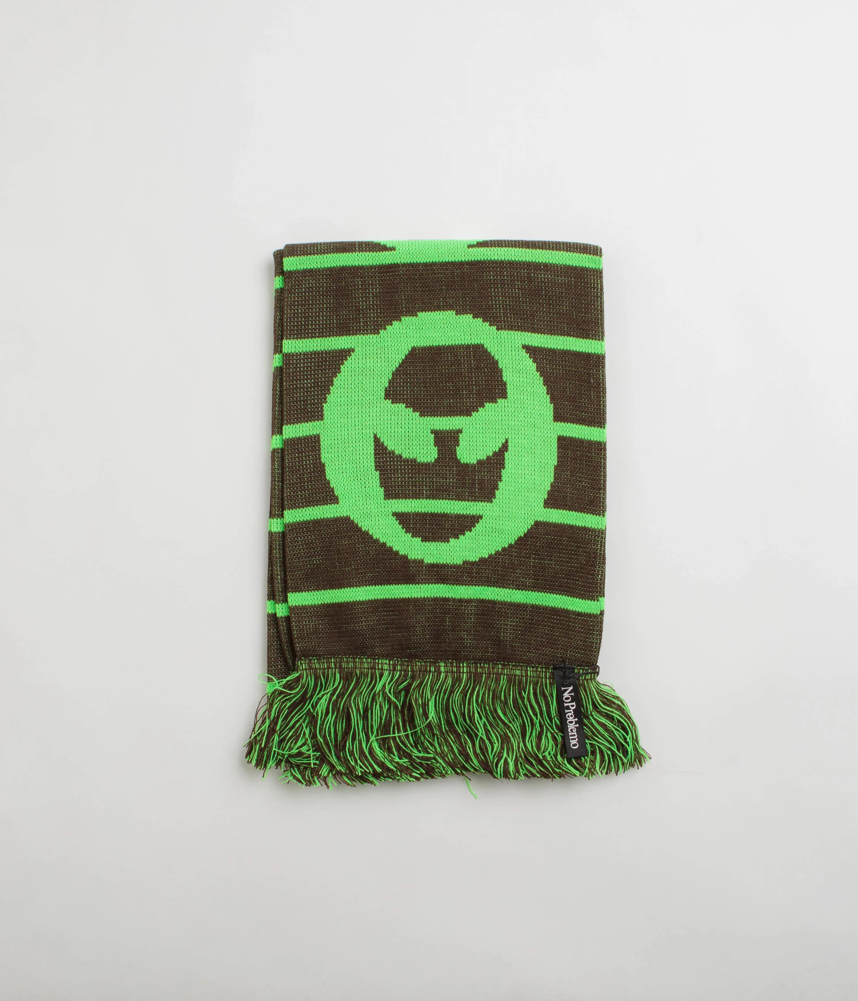 No Problemo Striped Scarf - Olive