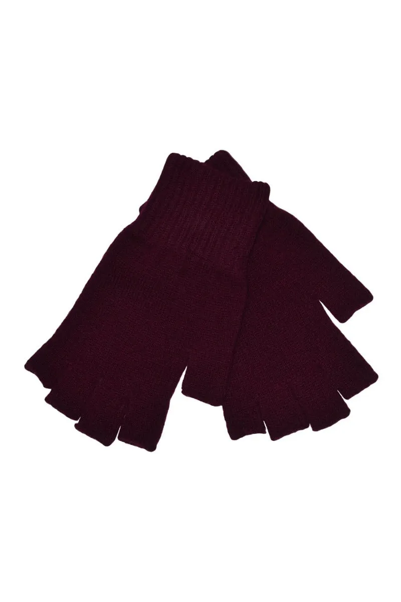 Womens Scottish Lambswool Fingerless Gloves